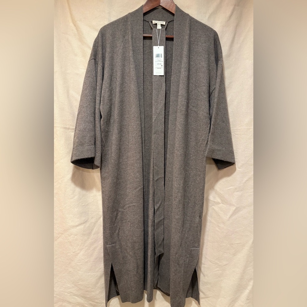 EILEEN FISHER pure cashmere long cardigan NWT